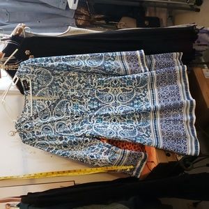Allen B. By Allen Schwartz Blue and White Dress, Size L.